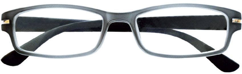 Foto degli occhiali da lettura premontati De Luxe mod.Robin colore grigio con effetto gomma di Espressoocchiali. Occhiali per presbiopia semplice in distribuzione nelle tabaccherie, cartolibrerie, aree di servizio, supermercati GDO