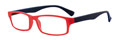Thumbnail occhiali premontati da lettura mod. Rubby colore rosso e nero con effetto gomma by Espressoocchiali aperti