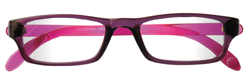 Foto degli occhiali da lettura premontati mod. Rainbow viola - rosa di Espressoocchiali. Occhiali per presbiopia semplice li trovi in tabaccheria, cartolibreria, stazione di servizio.