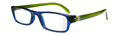 Thumbnail occhiali premontati da lettura DE LUXE mod. Rainbow2 Espressoocchiali colore blu e verde - aperti