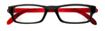 Thumbnail occhiali premontati da lettura DE LUXE mod. Rainbow2 colore nero e rosso by Espressoocchiali