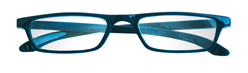 Foto degli occhiali da lettura premontati De Luxe mod.Trendy4 di colore blu di Espressoocchiali. Occhiali per presbiopia semplice in distribuzione nelle tabaccherie, cartolibrerie, aree di servizio, supermercati GDO