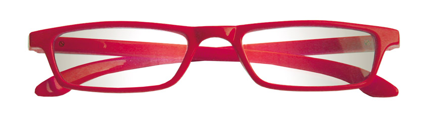Foto degli occhiali da lettura premontati De Luxe mod.Trendy4 di colore rosso di Espressoocchiali. Occhiali per presbiopia semplice in distribuzione nelle tabaccherie, cartolibrerie, aree di servizio, supermercati GDO