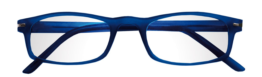 Foto degli occhiali da lettura premontati De Luxe mod.Velvet2 di colore blu di Espressoocchiali. Occhiali per presbiopia semplice in distribuzione nelle tabaccherie, cartolibrerie, aree di servizio, supermercati GDO