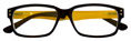 Thumbnail occhiali da lettura mod. MIXER con frontale in colore nero, con aste in colore giallo e terminali neri. Distribuiti in tabaccherie, cartolerie, colorifici, ferramenta, supermercati, GDO.