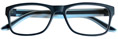 Thumbnail occhiali da lettura premontati mod. STREET DeLuxe Espressoocchiali Blu scuro con ampio campo visivo e le aste con bordi ad effetto gomma azzurra. In vendita in tabaccherie, cartolerie, colorifici, ferramenta, supermercati, GDO.