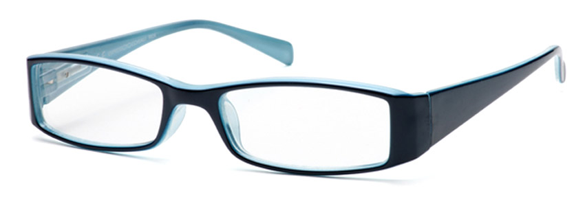 Foto degli occhiali da lettura premontati mod. Prestige2 blu scuro/azzurro di Espressoocchiali. Occhiali per la presbiopia semplice in tabaccheria, cartolibreria, area di servizio, supermercato