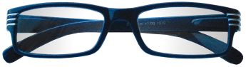 occhiali da lettura premontati per leggere linea Luxus colore blu, low cost, qualità e design italiani. In vendita nei migliori supermercati, aree di servizio, cartolerie e tabaccherie