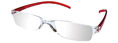 Thumbnail occhiali premontati da lettura mod. Easy Espressoocchiali frontale trasparente aste rosse aperti