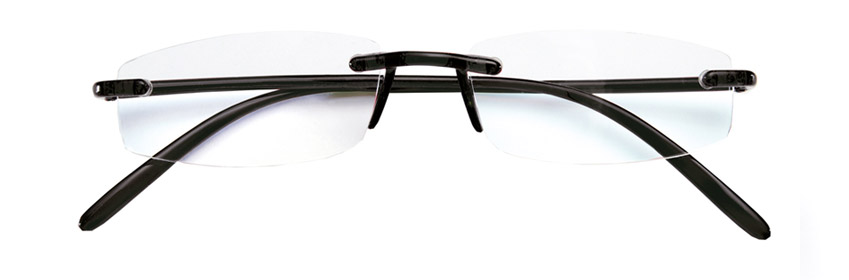 Foto degli occhiali da lettura premontati mod. Light3 neri di Espressoocchiali. Occhiali per la presbiopia semplice in tabaccheria, cartolibreria, area di servizio, supermercato