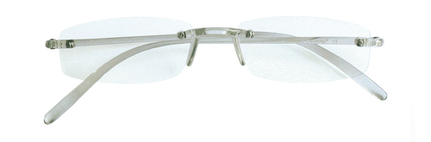 Foto degli occhiali da lettura premontati mod. Light3 trasparenti di Espressoocchiali. Occhiali per la presbiopia semplice in tabaccheria, cartolibreria, area di servizio, supermercato