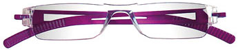 occhiali da lettura premontati per leggere linea Life colore trasparente/ viola, basso costo, alta qualità e design italiano. Nei supermercati, aree di servizio, cartolerie e tabaccherie